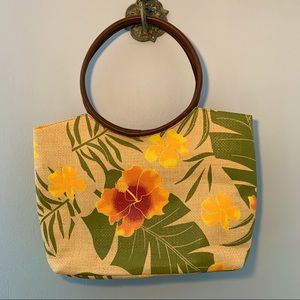 Cappelli Straworld purse handbag straw tropical